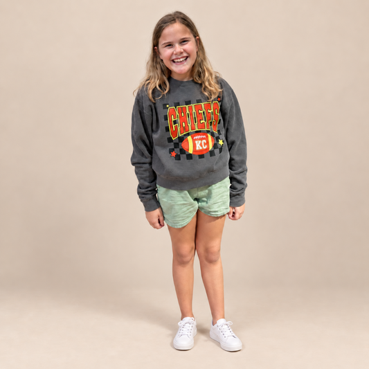 Chiefs Check Cropped Crew|9004