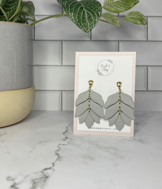 Sage Green Botanical Dangles|1584