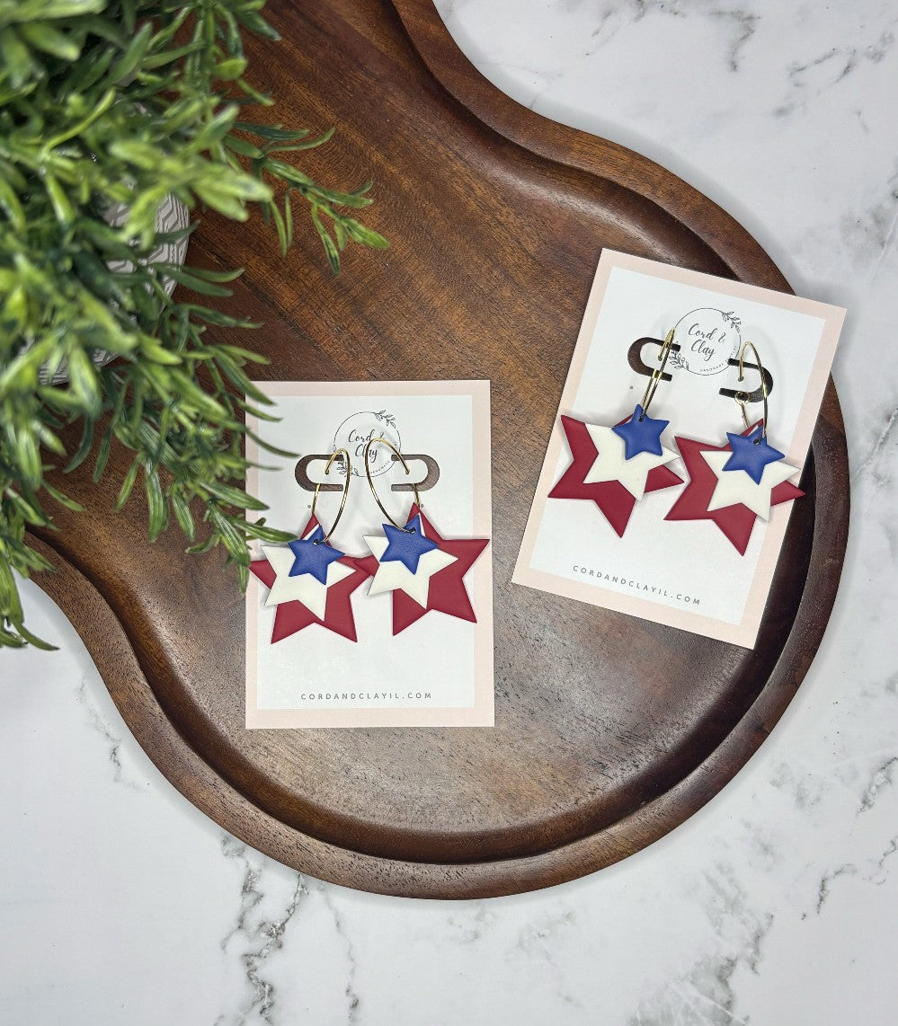 Patriotic Star Hoops|7917