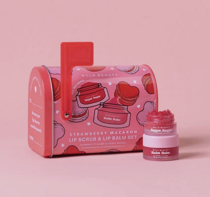 Strawberry Macaron Lip Care Set|4880