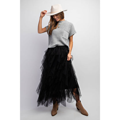 Cascading Tulle Skirt