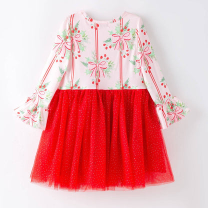 Holly Stripes Tutu Girls Dress