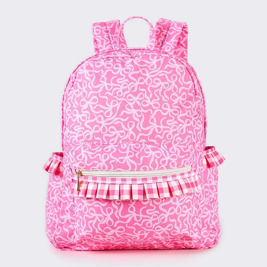 Gingham Ruffle Backpack|9034