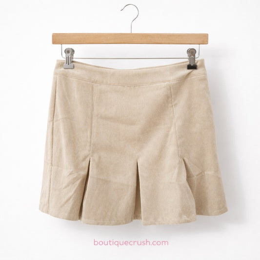 Tan Corduroy Skirt|6098