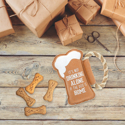 Dog Is Home - 8" Canvas Dog Toy on Rope
