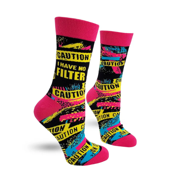 Caution No Filter Socks|5633