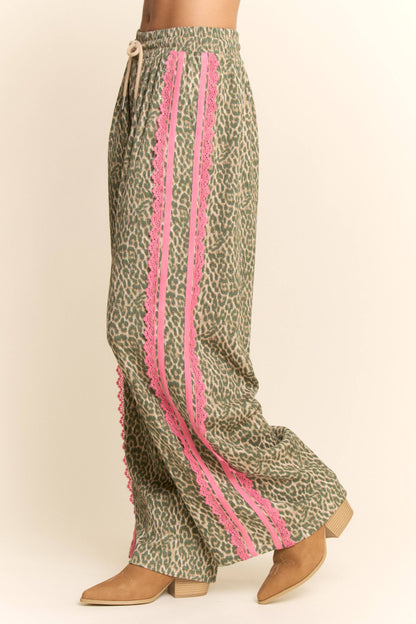 The Lacey Leopard Ribbon Pants