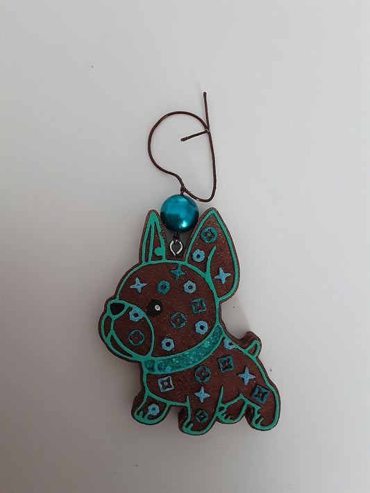 CAR FRESHIE-FRENCHIE TEAL|5398