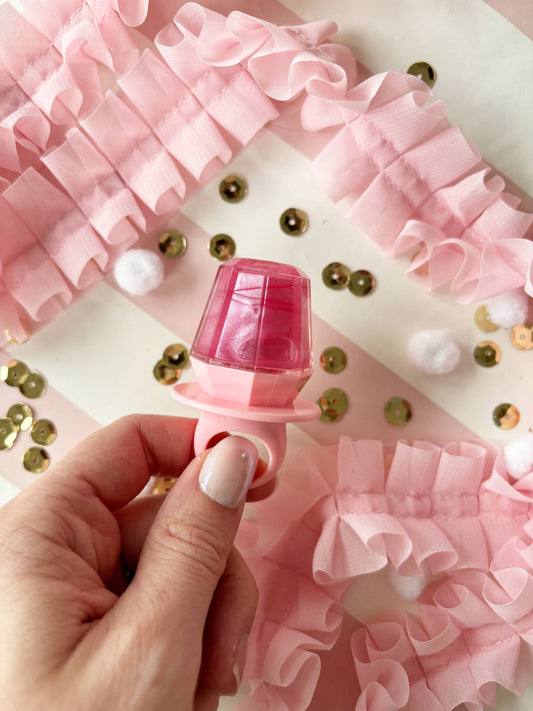 Cool Pink Ring Pop Lip Gloss