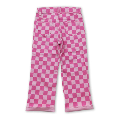 Pretty in Pink Check Pants