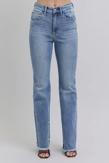 Judy Blue HW Bootcut w/ Fray|4288