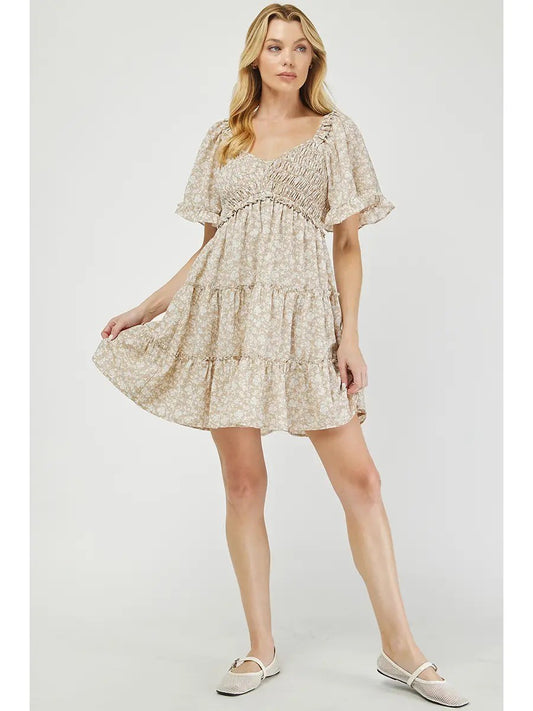Emily Boho Smocked Dress|9249