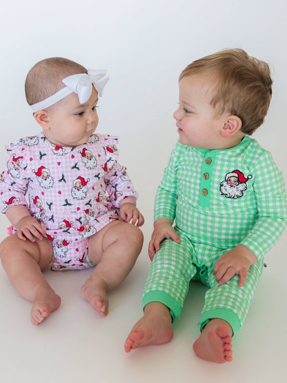SALE Baby Girls Dear Santa  Bubble