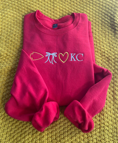 KC Embroidered Crewneck Sweatshirt