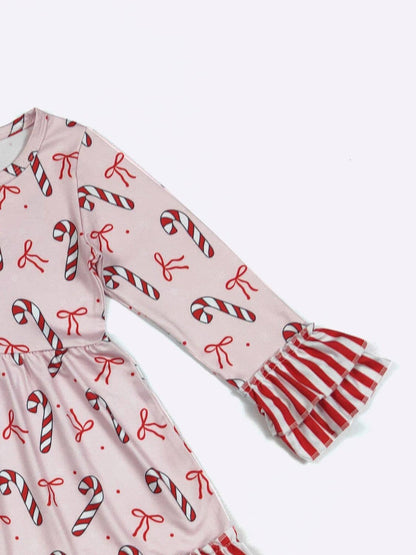 Stripes & Bows Girls Dress