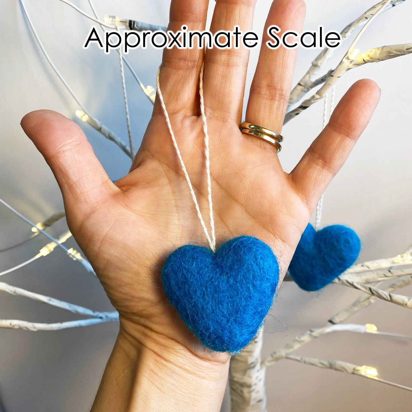 Felt Heart Ornament -  Red