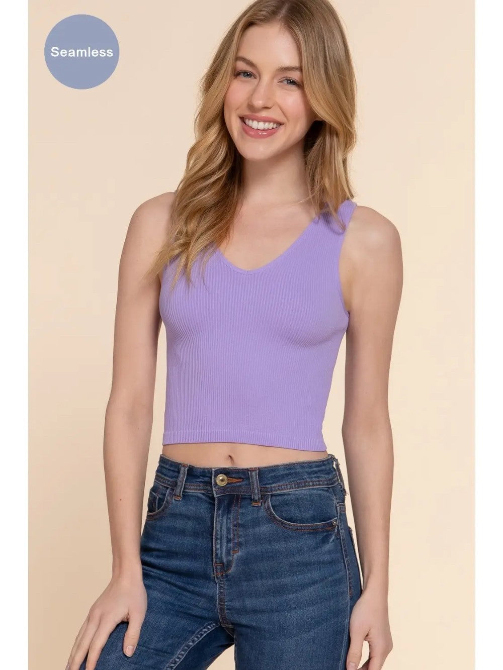 Reversible V/Round Neck Tank|7393