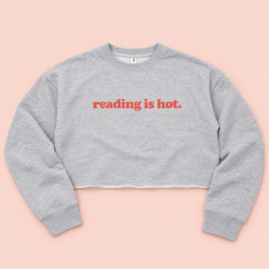 Reading Is Hot Cropped Crew|9240
