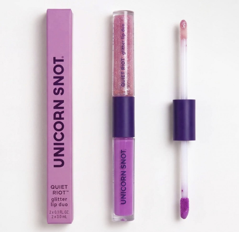 Quiet Riot | Warm Purple-Gush | Glitter Lip Duo | Lip Paint|8961
