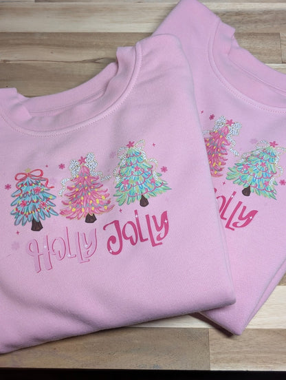 Holly Jolly Pink Sweatshirt|3182
