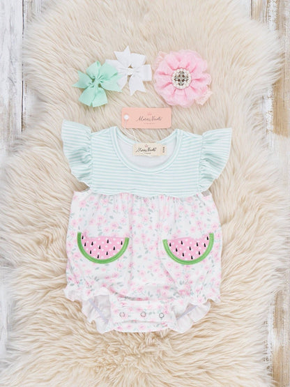 Little Melon Ruffle Romper|9030