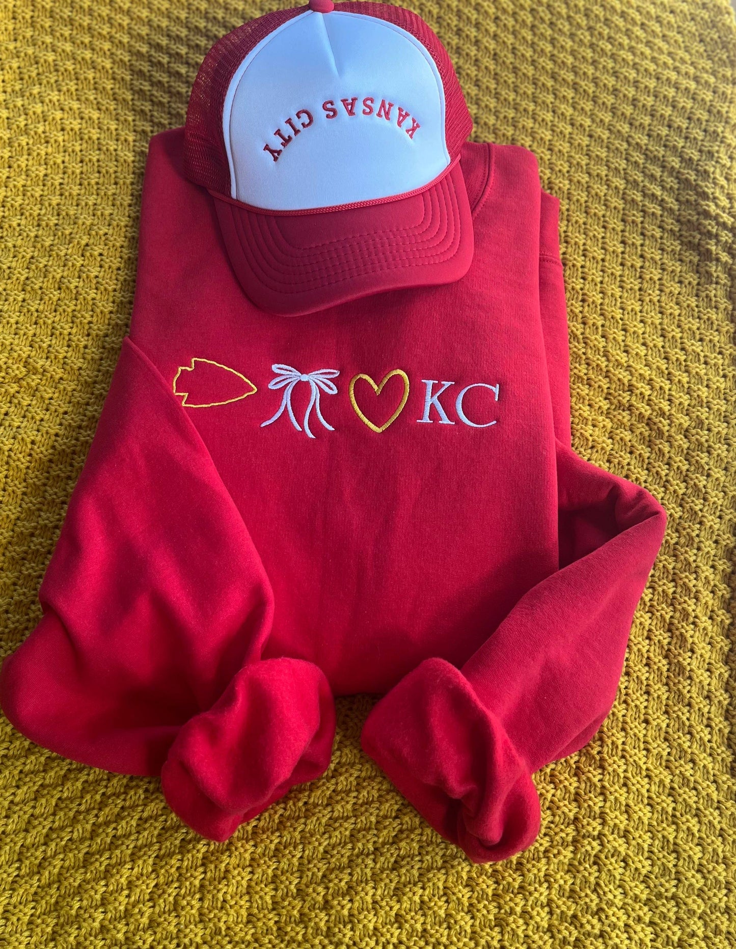 KC Embroidered Crewneck Sweatshirt