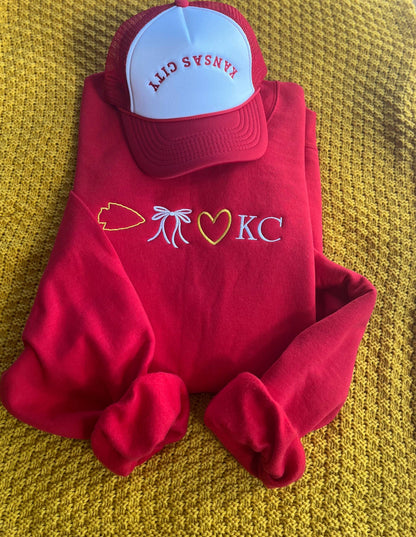 KC Embroidered Crewneck Sweatshirt
