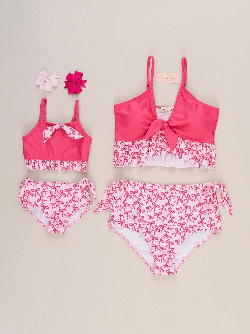 Mommy & Me Tied With A Bow Swimsuit|7673