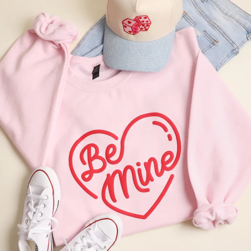 Be Mine puff sweatshirt