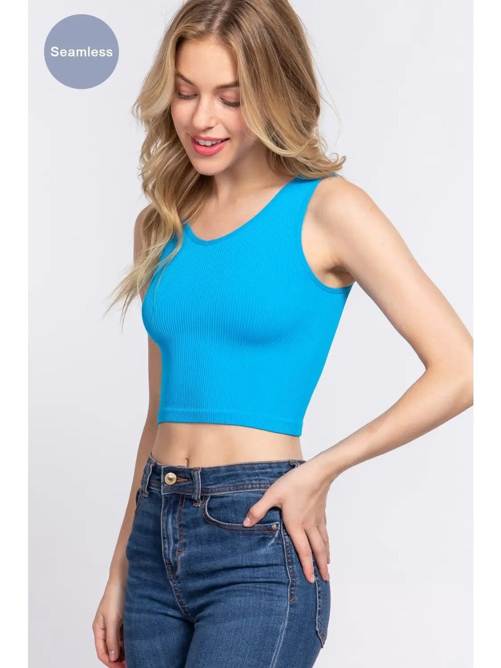 Reversible V/Round Neck Tank|7396