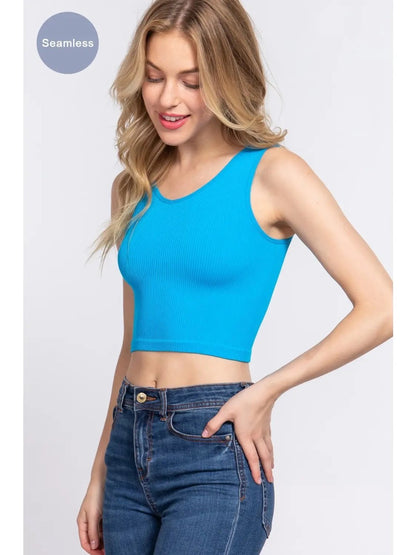 Reversible V/Round Neck Tank|7396