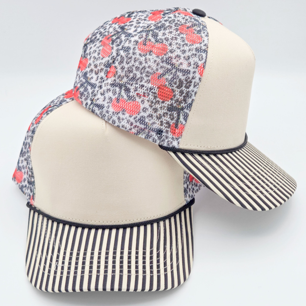 Cherry Seersucker Hat|7533