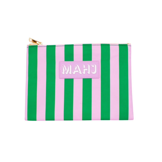 Premium Mahjong Card & Accessory Bag | Purple & Green|8265