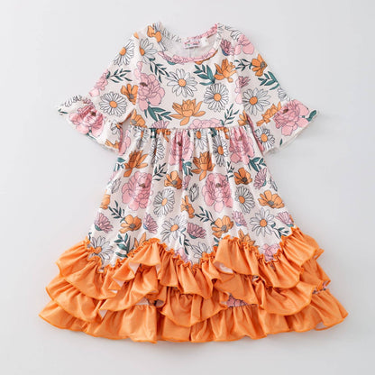 Harvest Blossom Maxi Girls Dress
