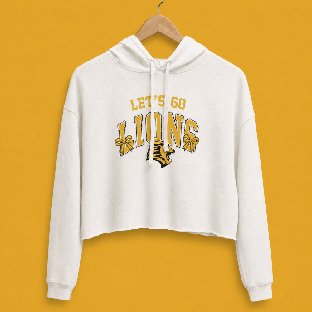 LET'S GO LIONS Cropped Hoodie|8977