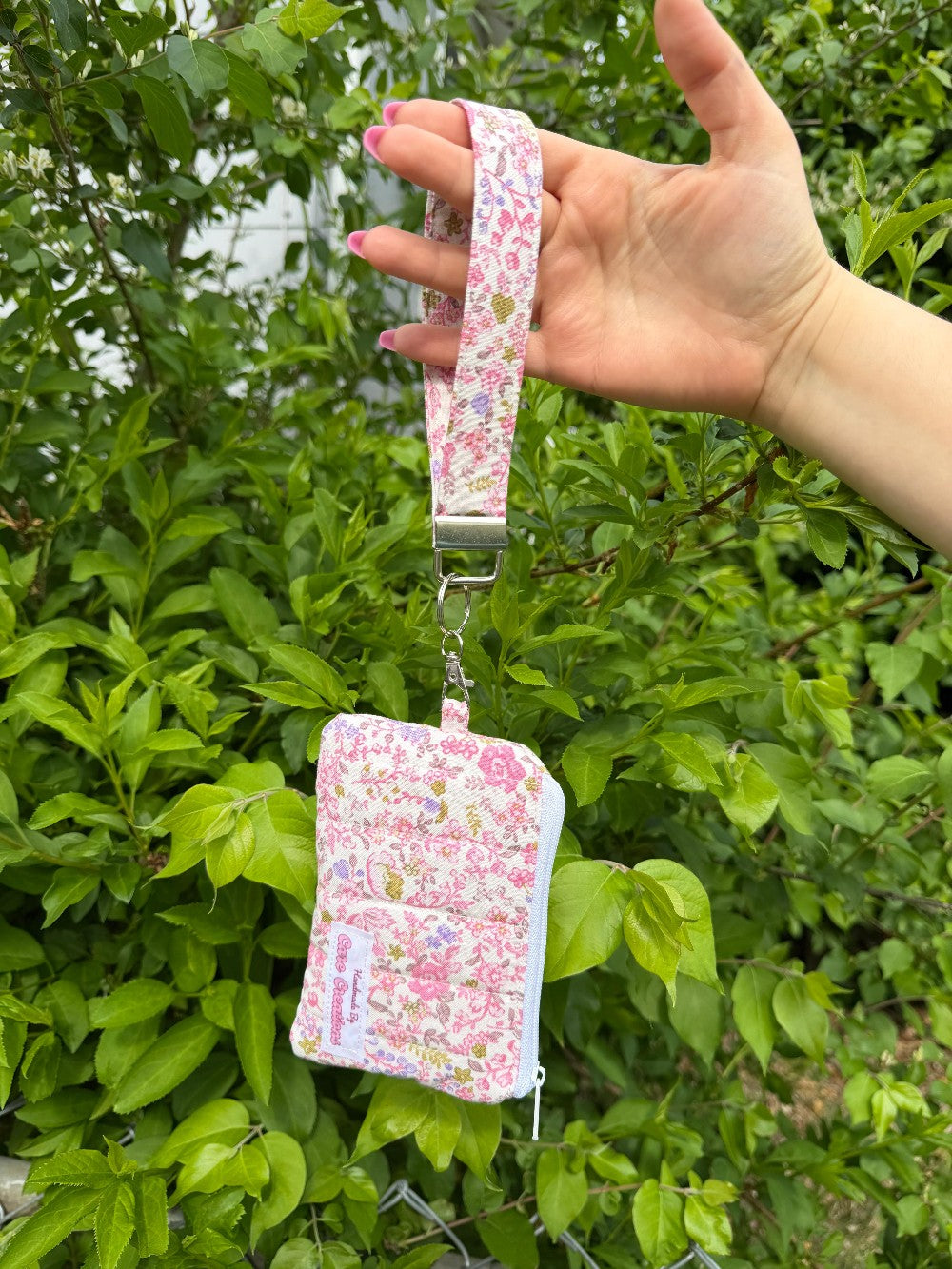 Keychain Wallet Pink Floral|7407