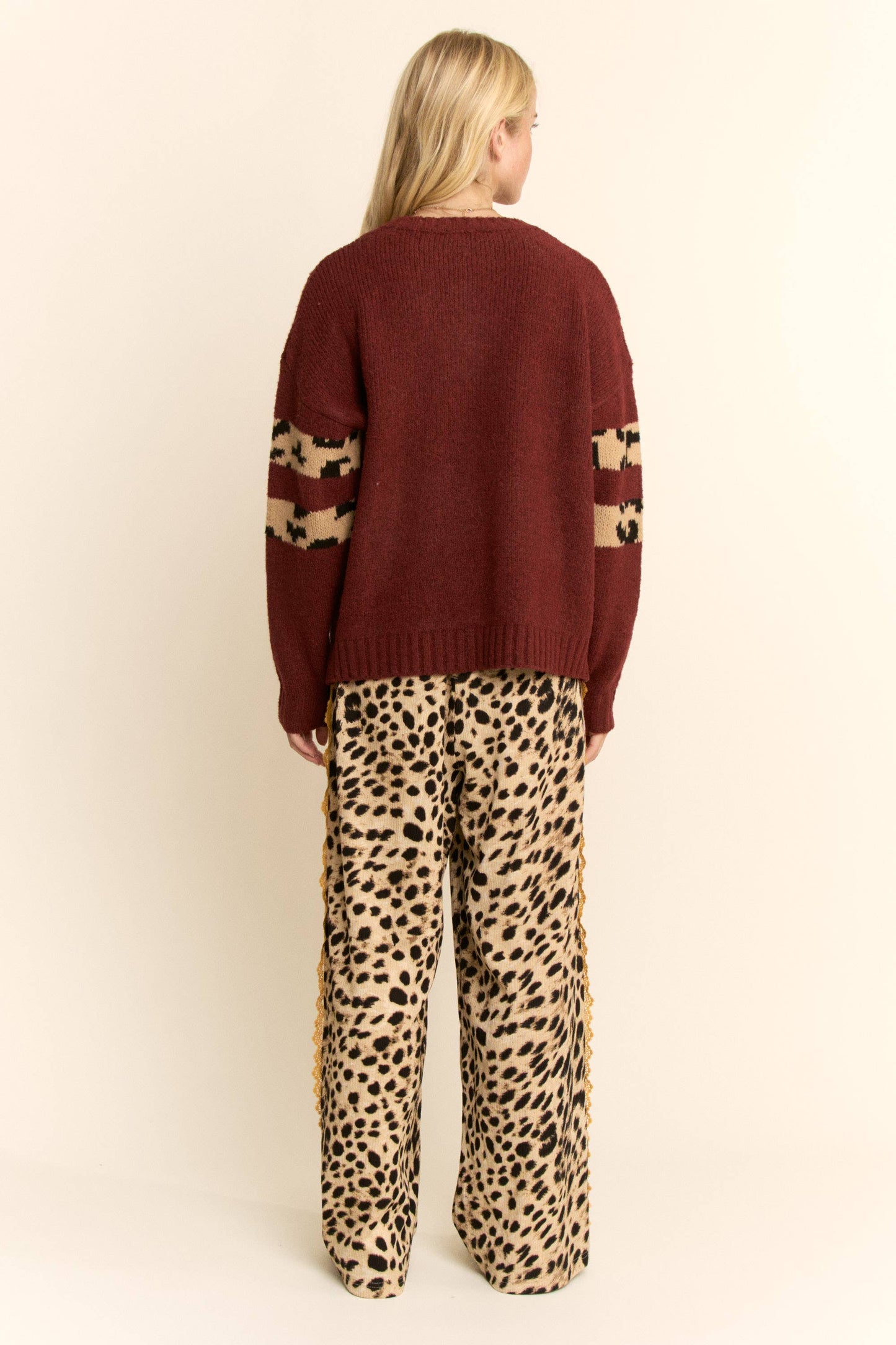 The Lacey Leopard Ribbon Pants