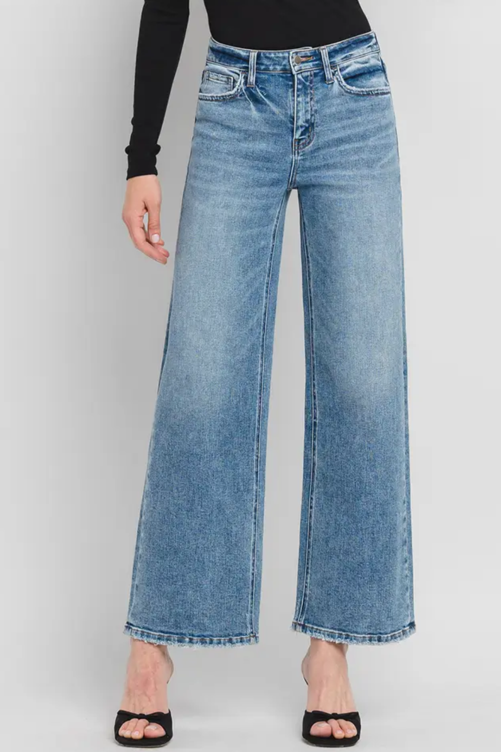 High Rise Full Length Wide Leg Jeans F5610|2349