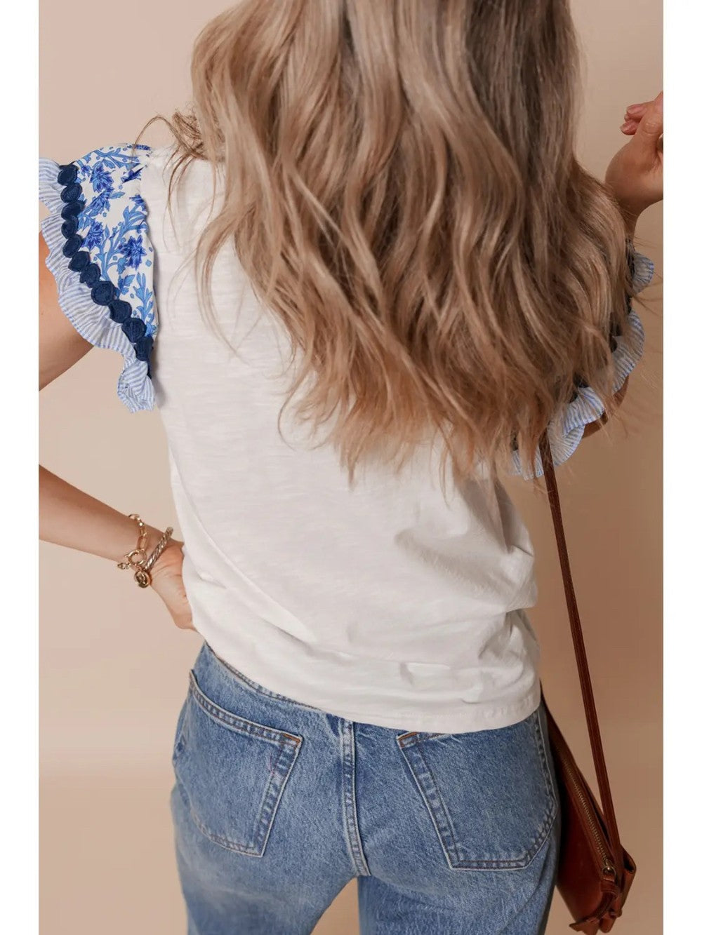 Flutter Sleeve Blouse|6111