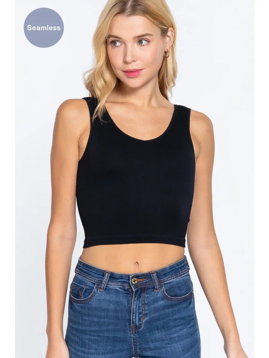 Reversible V/Round Neck Tank|7391