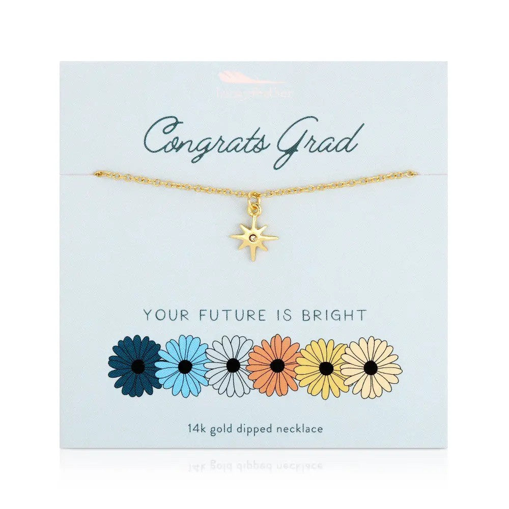 Congrats Grad Your Future Is Bright Necklace|7852