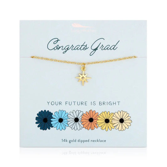 Congrats Grad Your Future Is Bright Necklace|7852