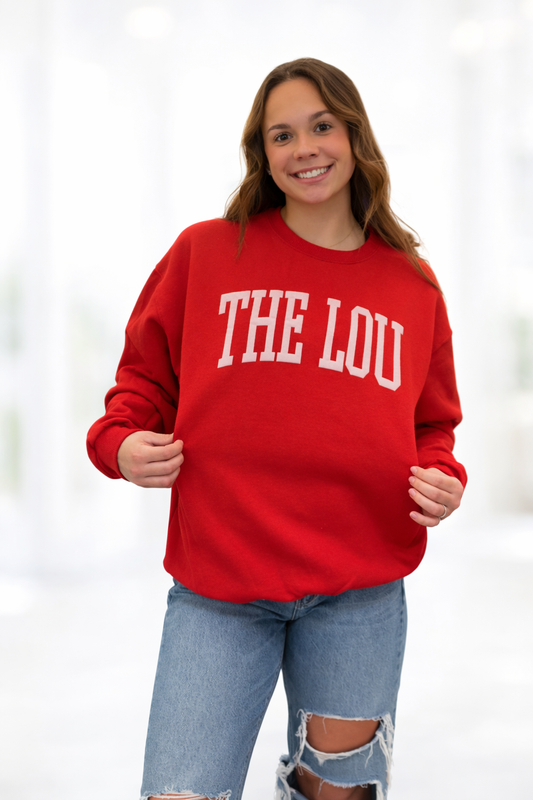 The Lou Puff Crew - Red & Light Pink