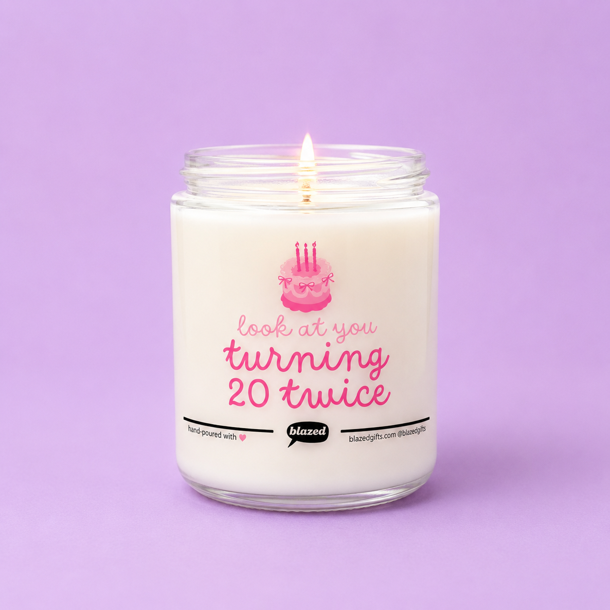 Turning 20 Twice Candle
