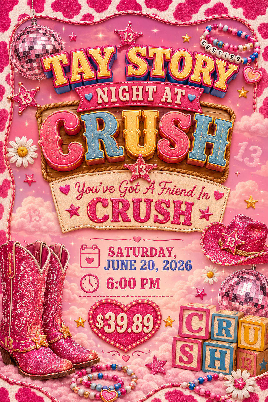 Tay Story Bestie Night at Crush!