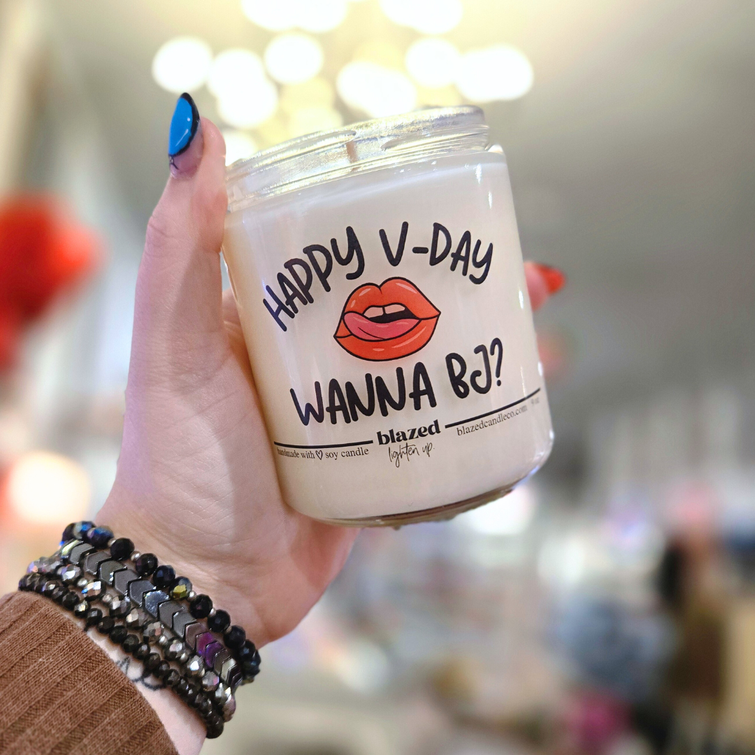 Happy V-Day Wanna BJ Candle