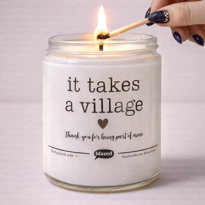 It Takes a Village Candle