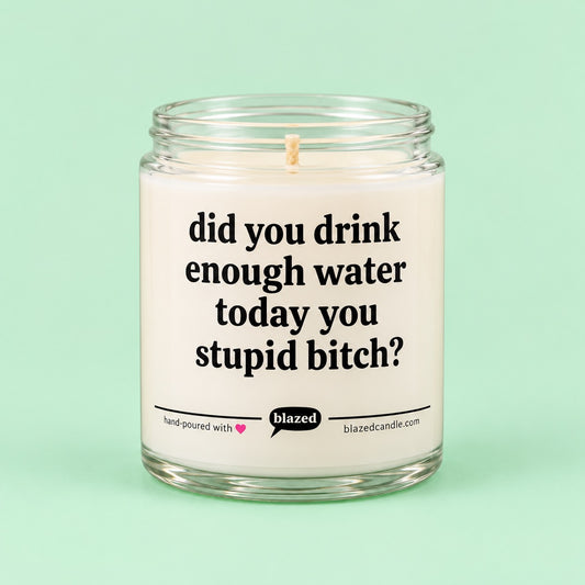 Did You Drink Enough Water Today You Stupid Bitch Candle