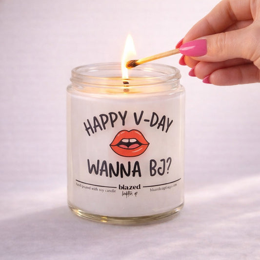 Happy V-Day Wanna BJ Candle