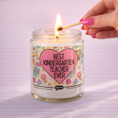 Best Kindergarten Teacher Ever Candle